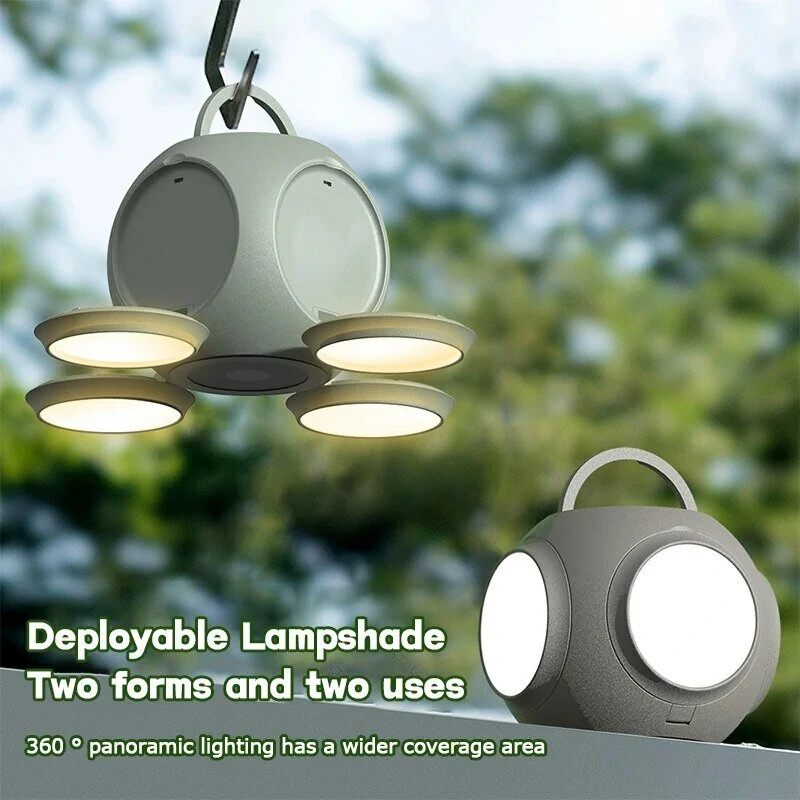 (image for) IPRee&reg; Multifunctional Outdoor Camping Light Retro Handheld Portable LED Wireless Emergency Lighting Foldable Tent Light Camping Light